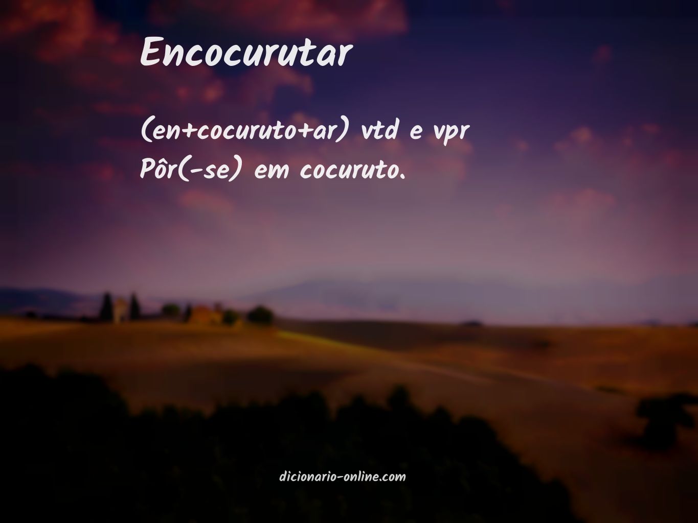 Significado de encocurutar