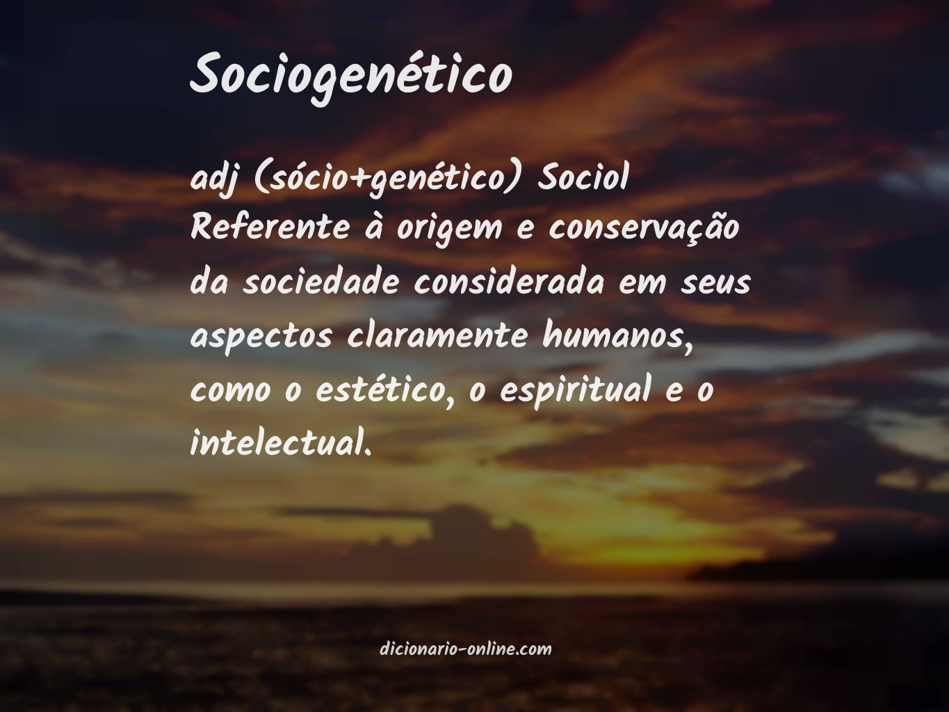 Significado de sociogenético