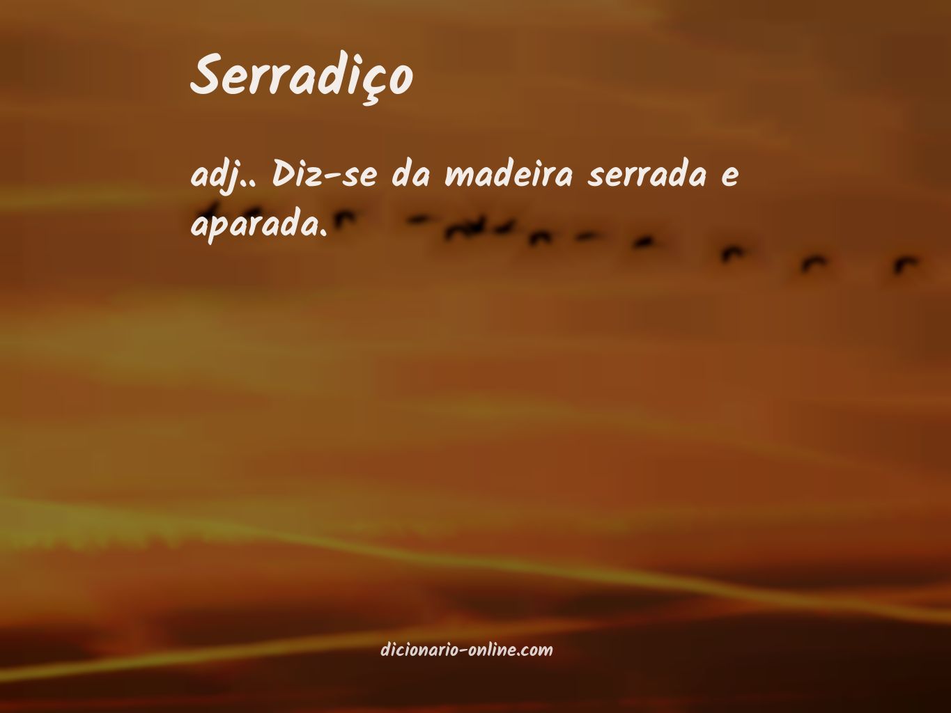 Significado de serradiço