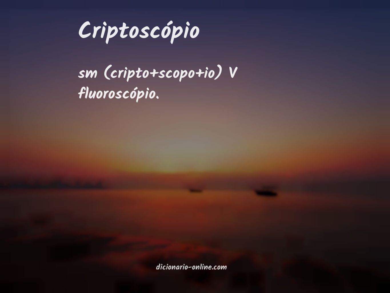 Significado de criptoscópio