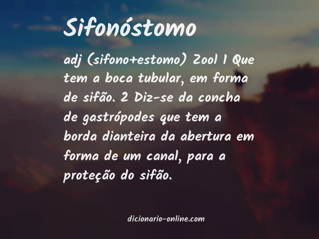 Significado de sifonóstomo