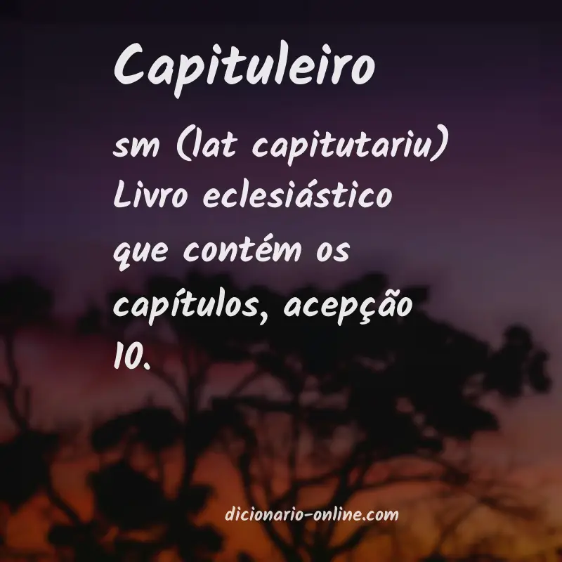 Significado de capituleiro