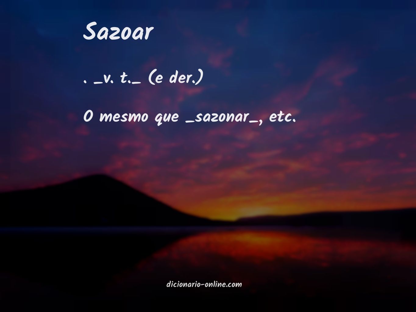 Significado de sazoar