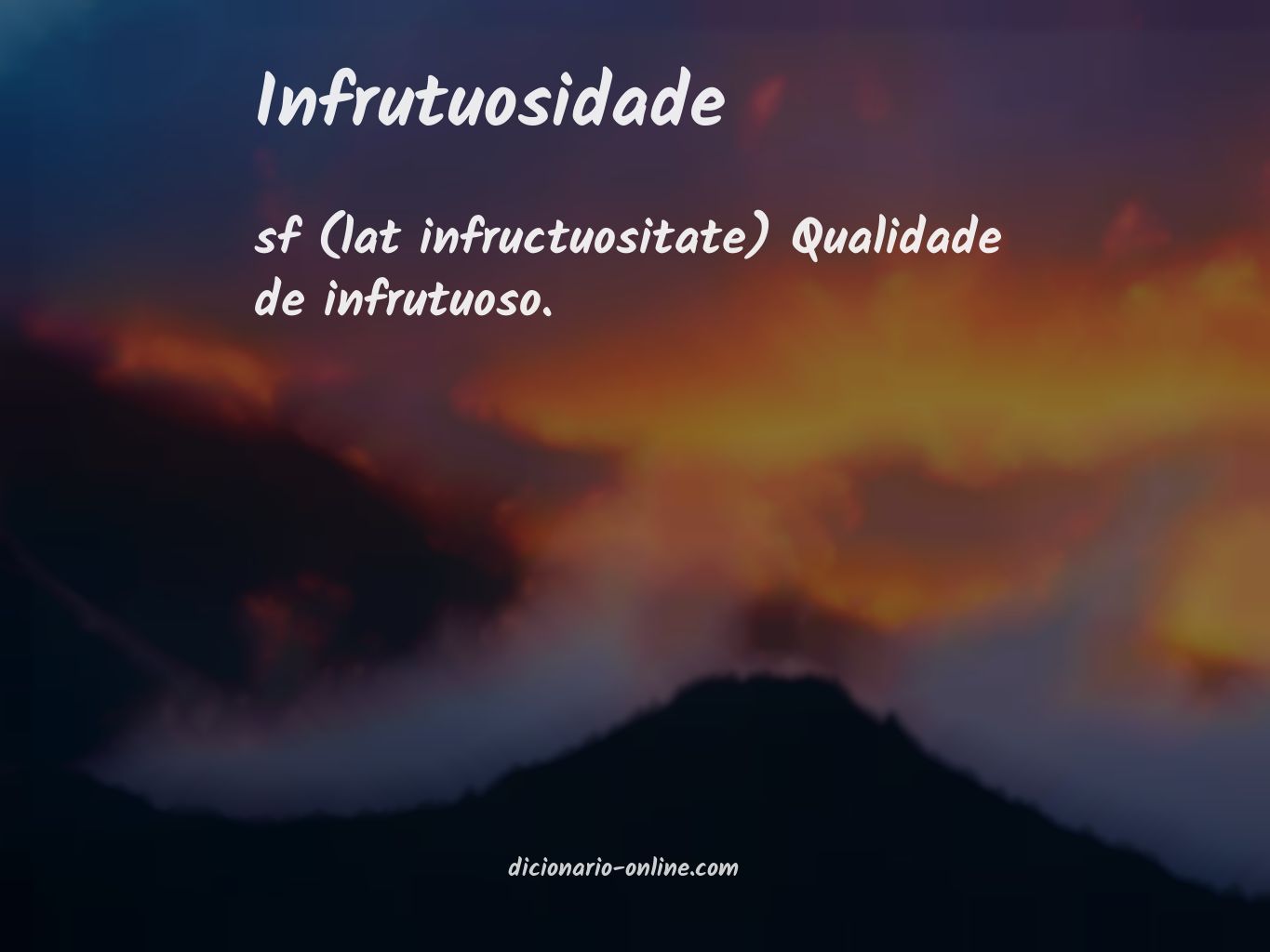 Significado de infrutuosidade