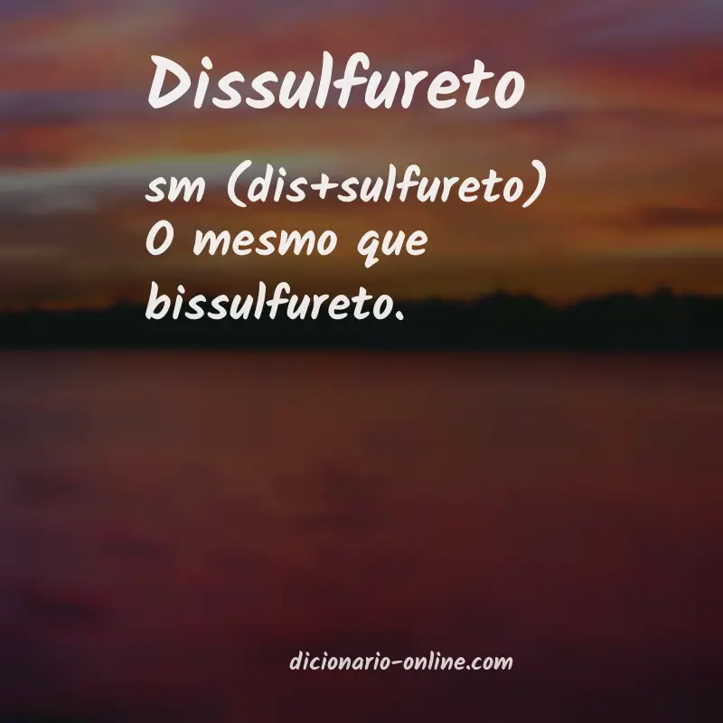 Significado de dissulfureto