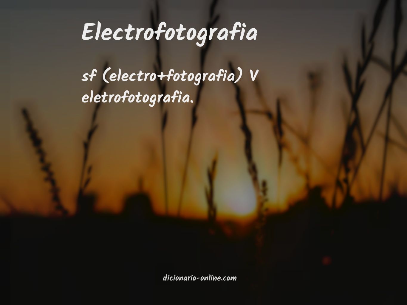 Significado de electrofotografia
