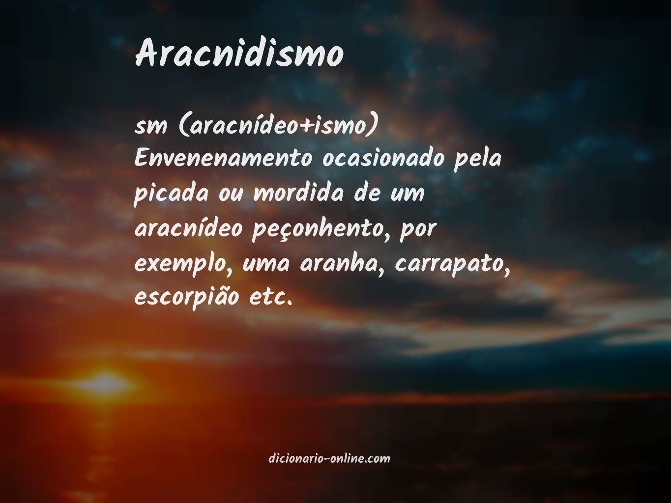 Significado de aracnidismo