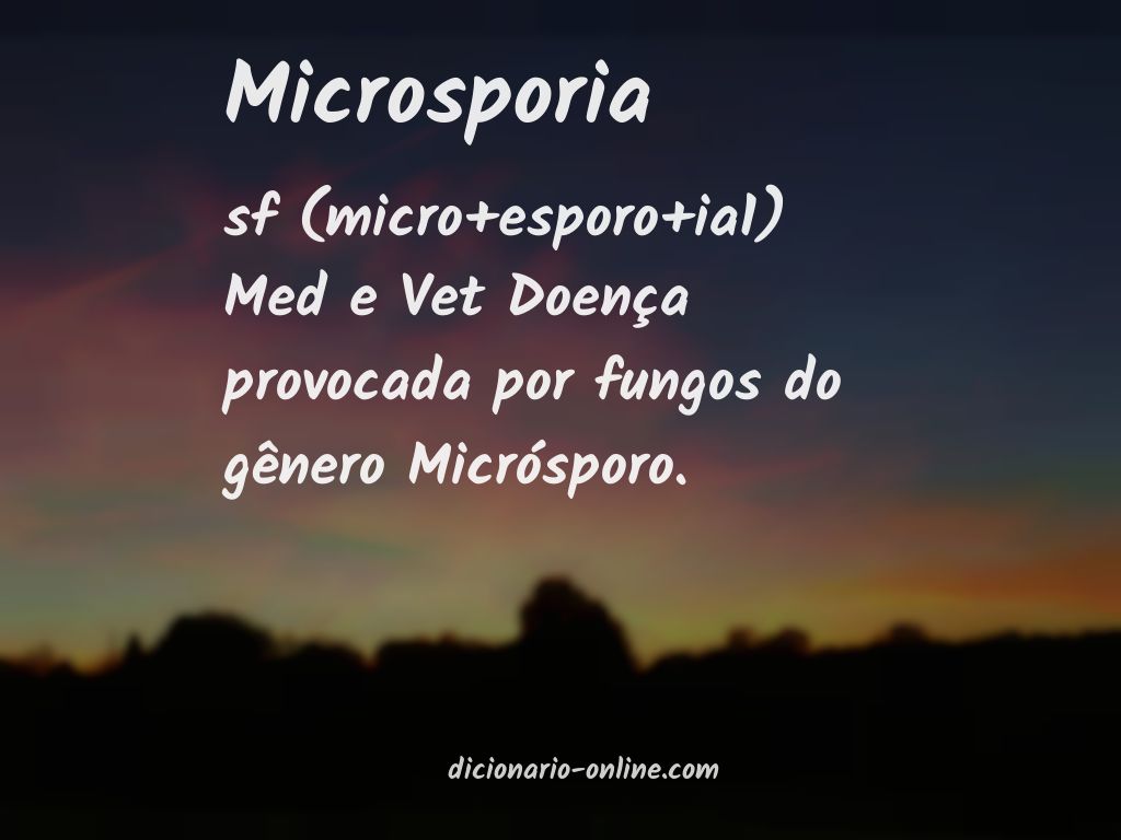 Significado de microsporia