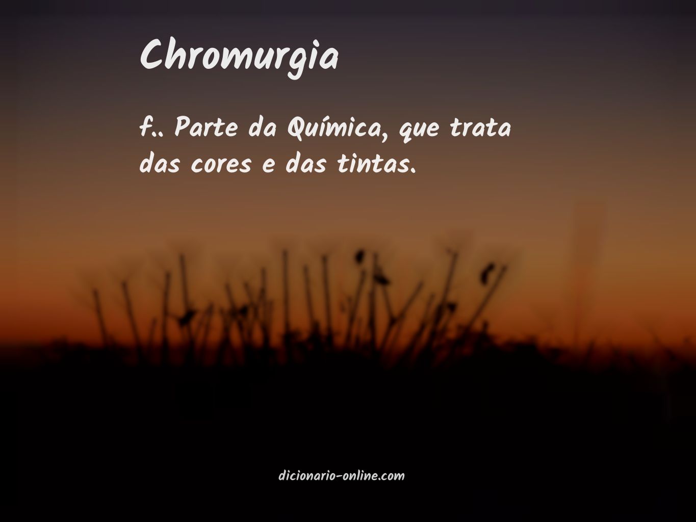 Significado de chromurgia