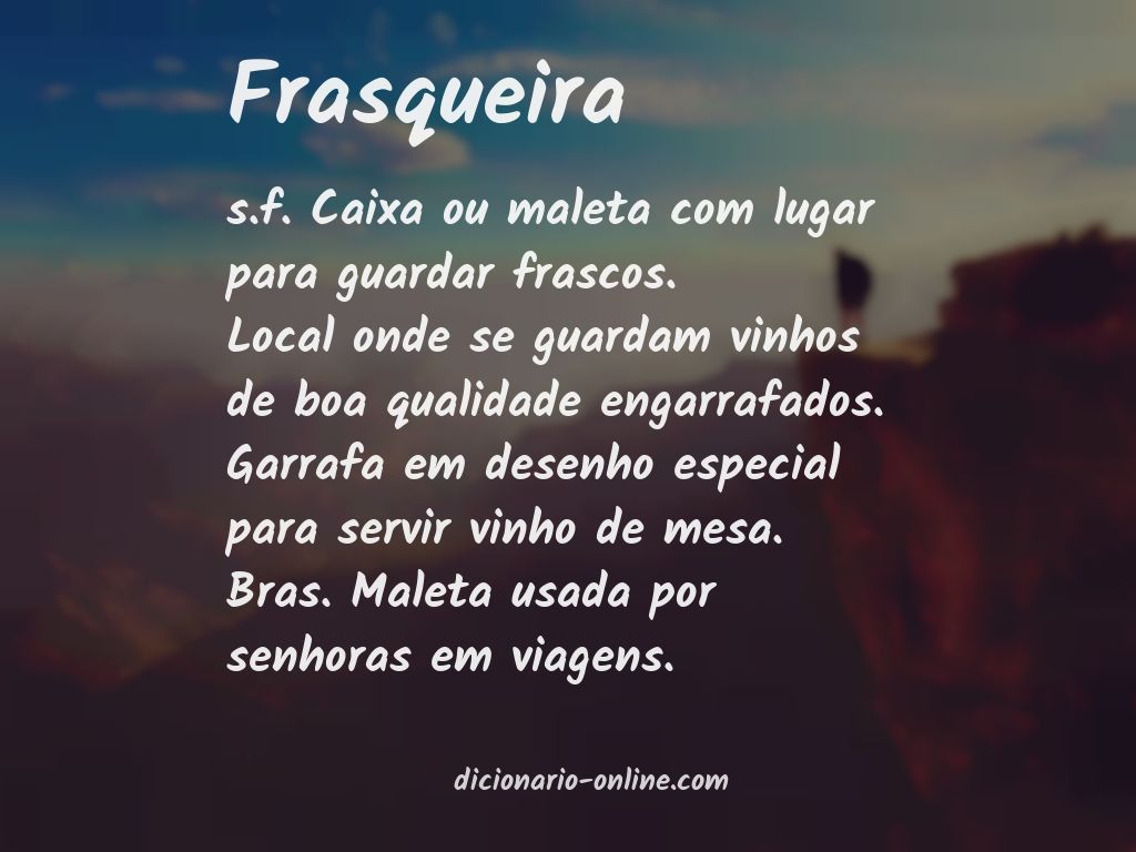 Significado de frasqueira