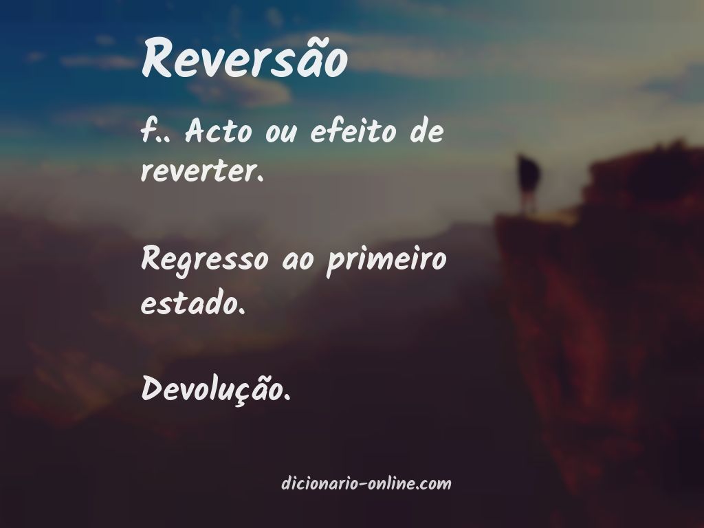 Significado de reversão