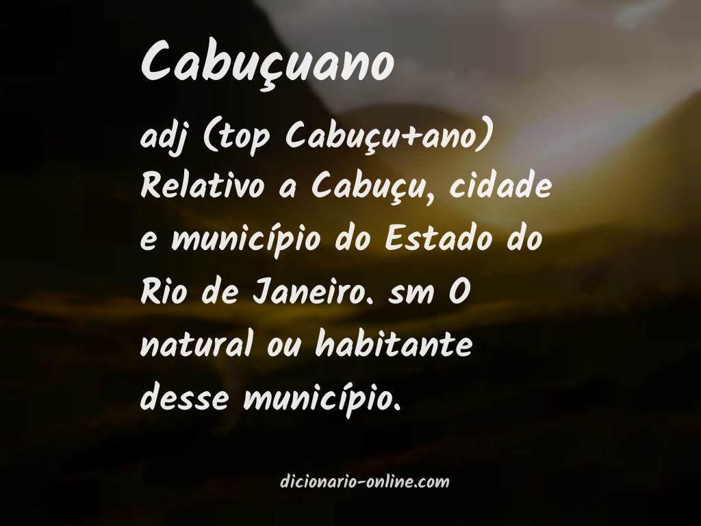 Significado de cabuçuano