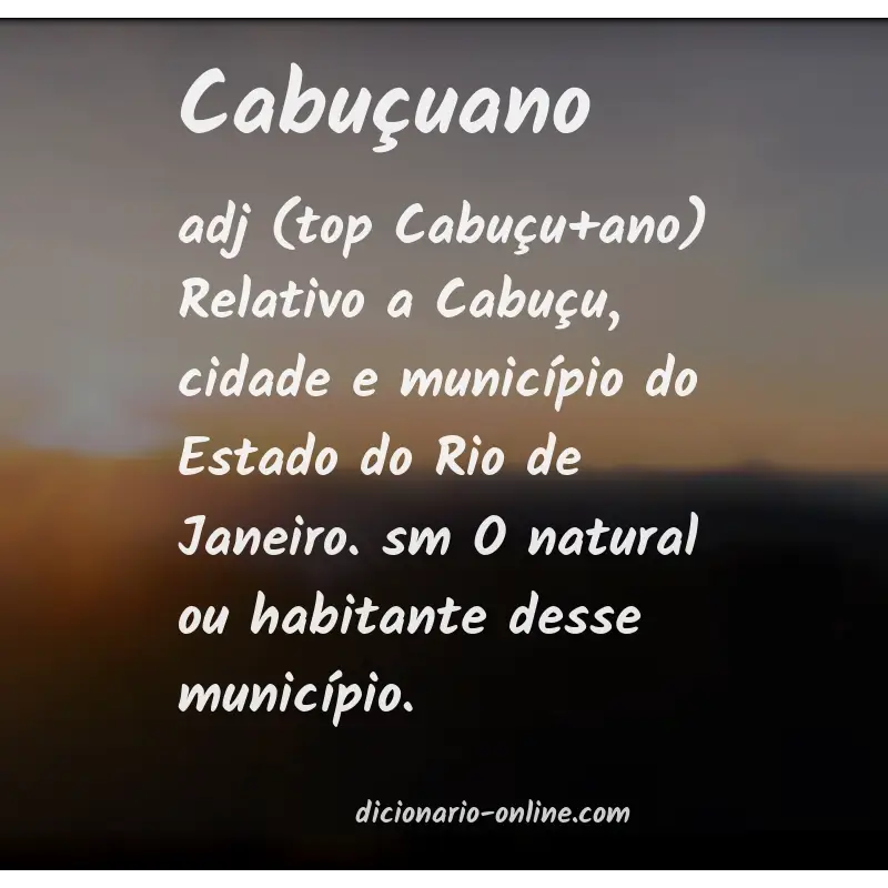 Significado de cabuçuano