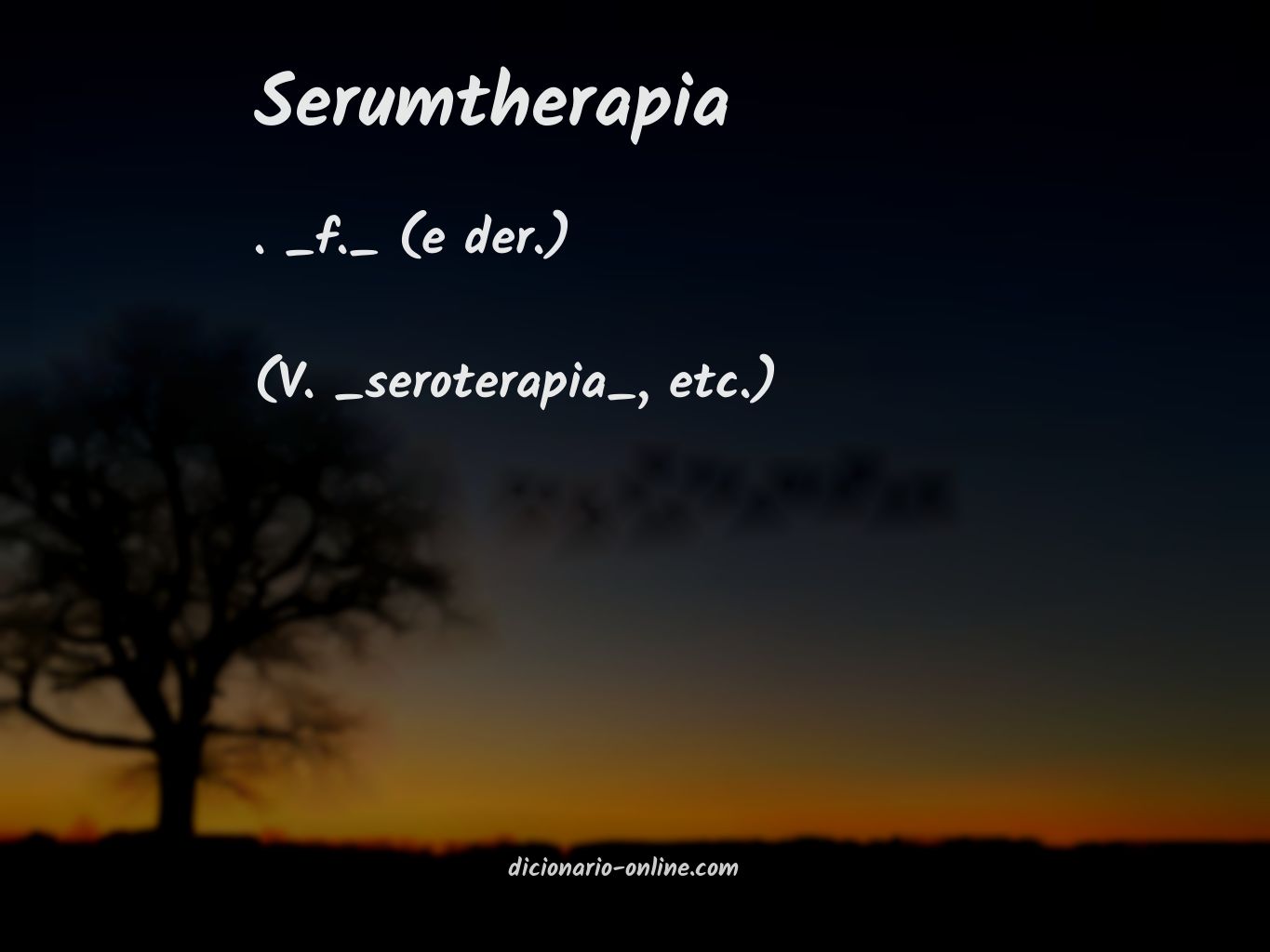Significado de serumtherapia