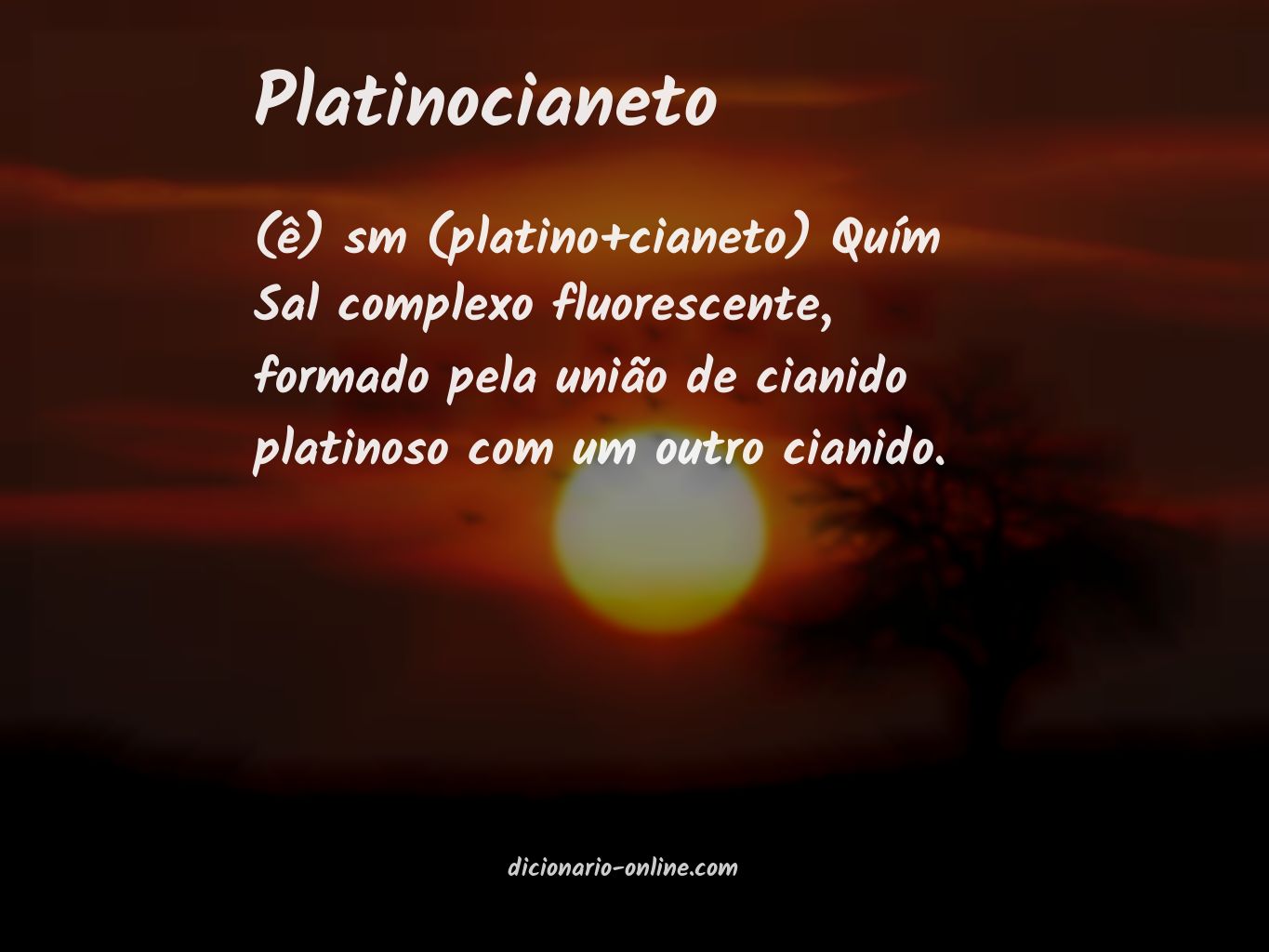 Significado de platinocianeto