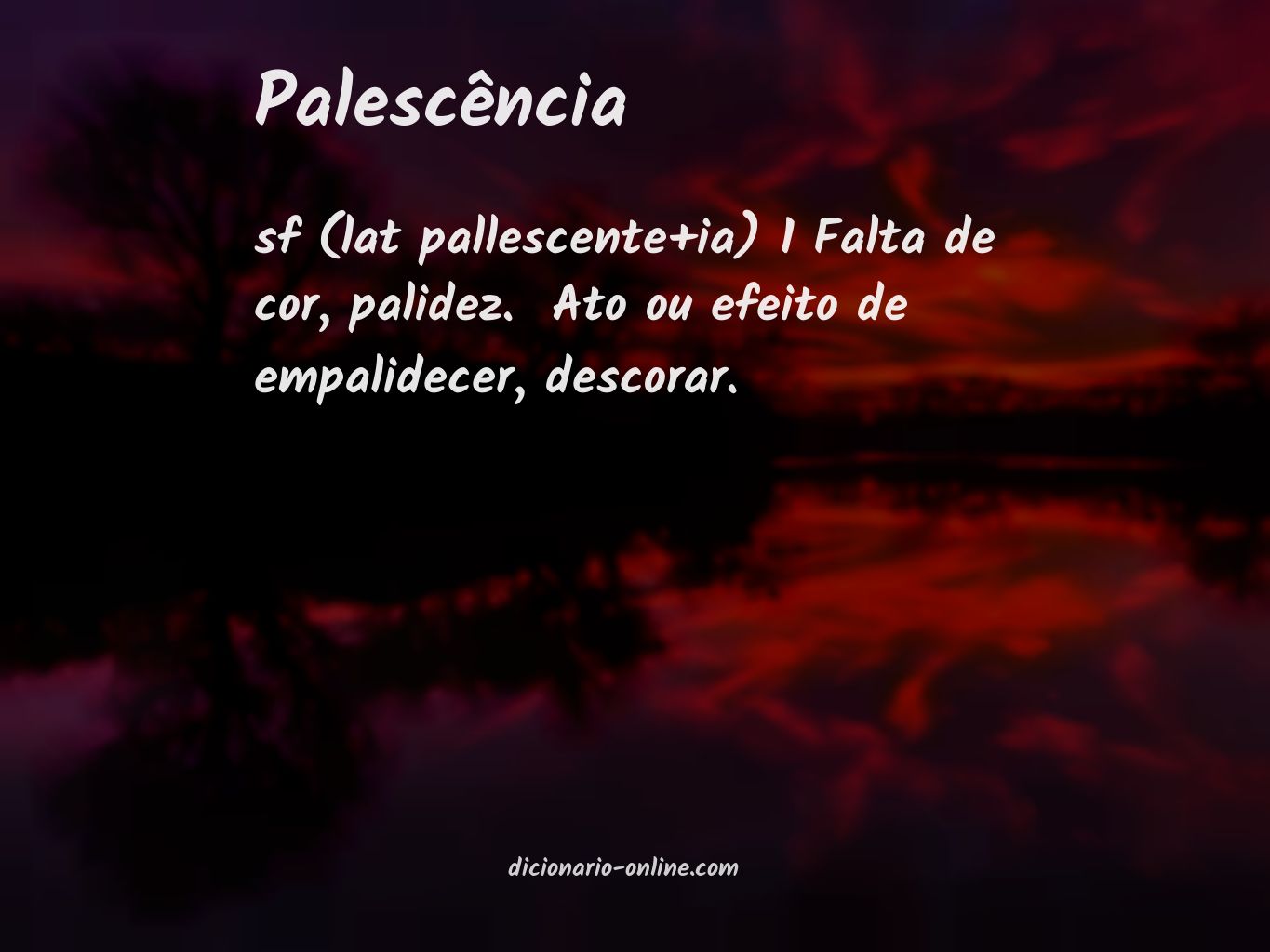 Significado de palescência