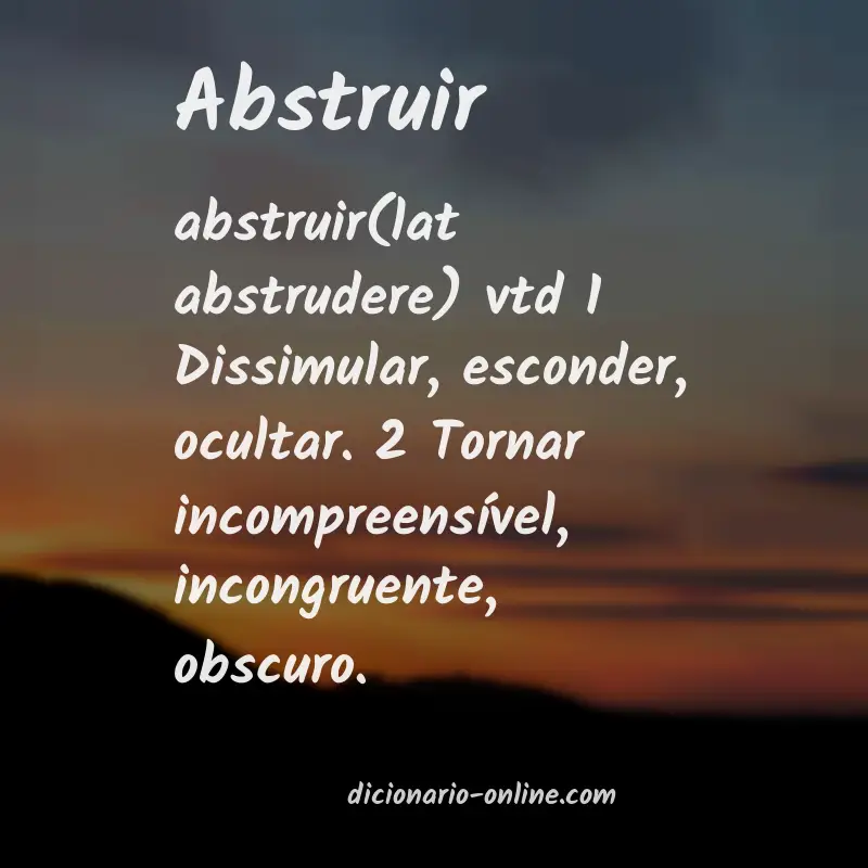 Significado de abstruir