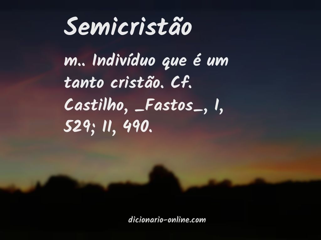 Significado de semicristão