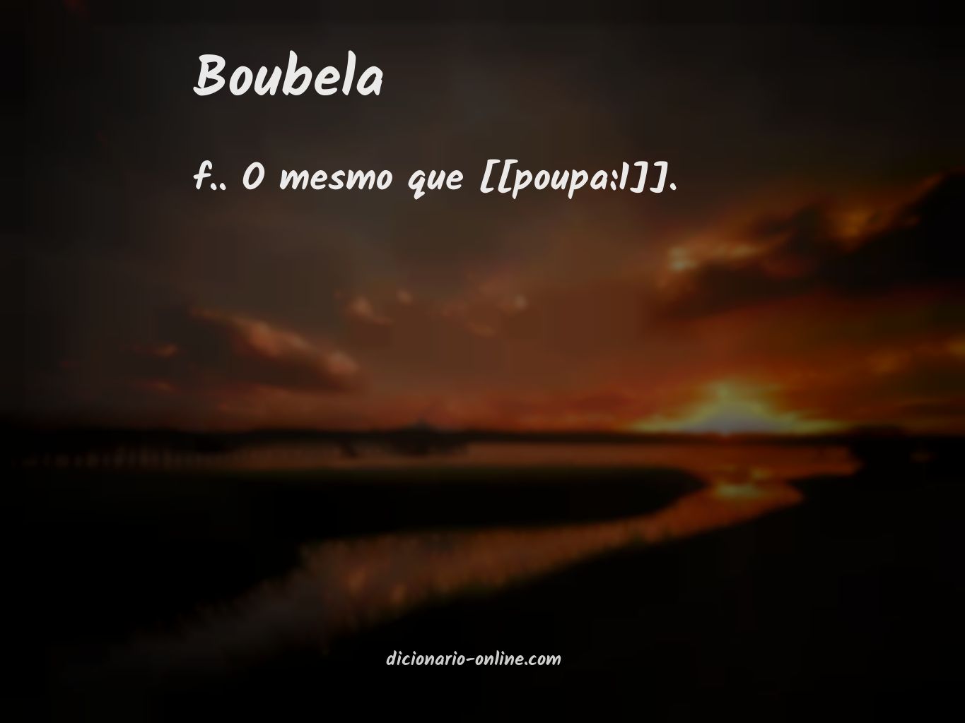 Significado de boubela
