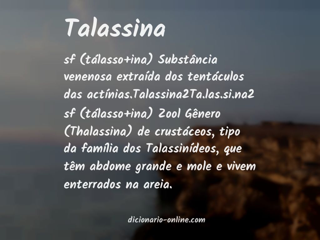 Significado de talassina