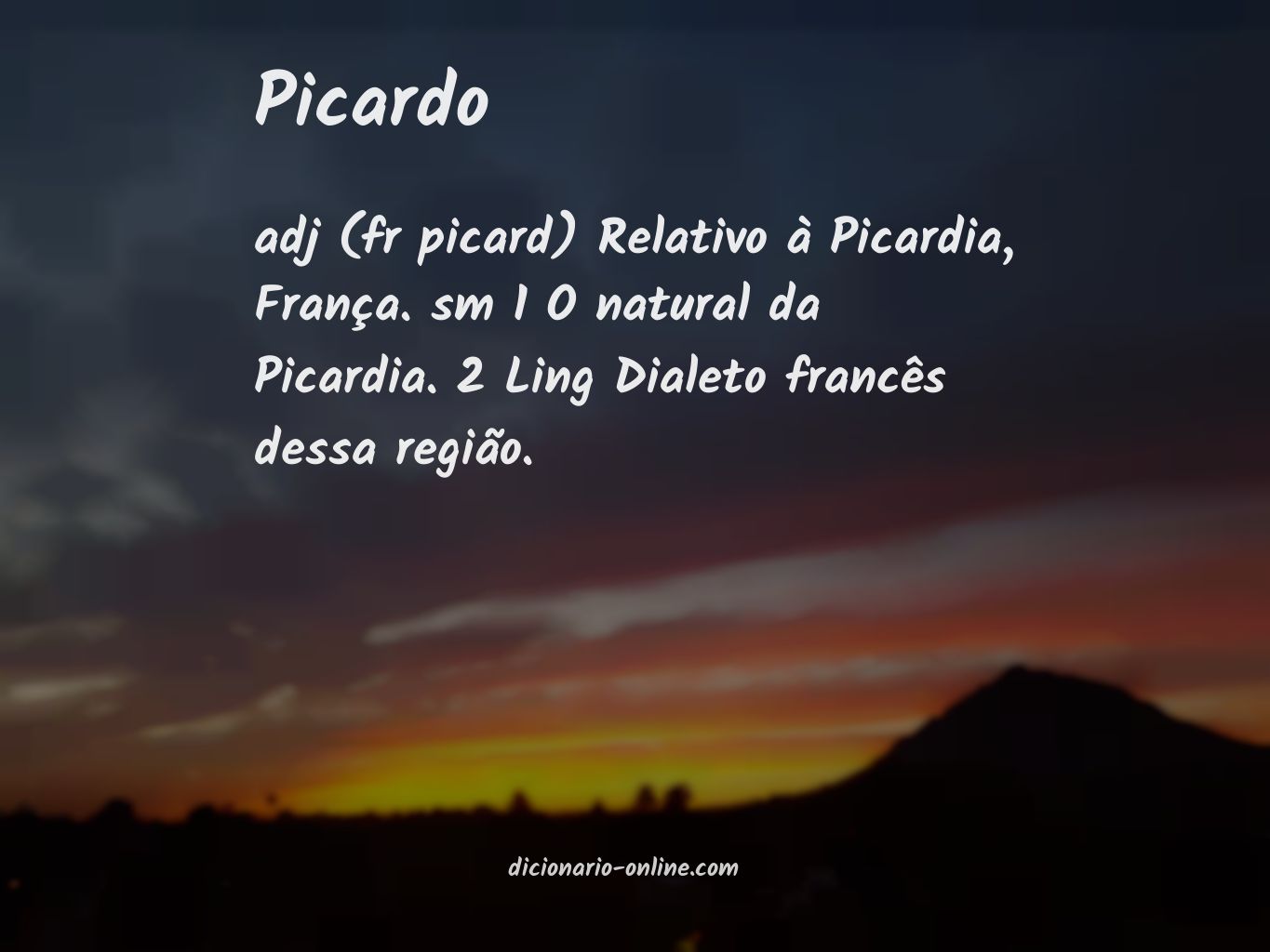 Significado de picardo