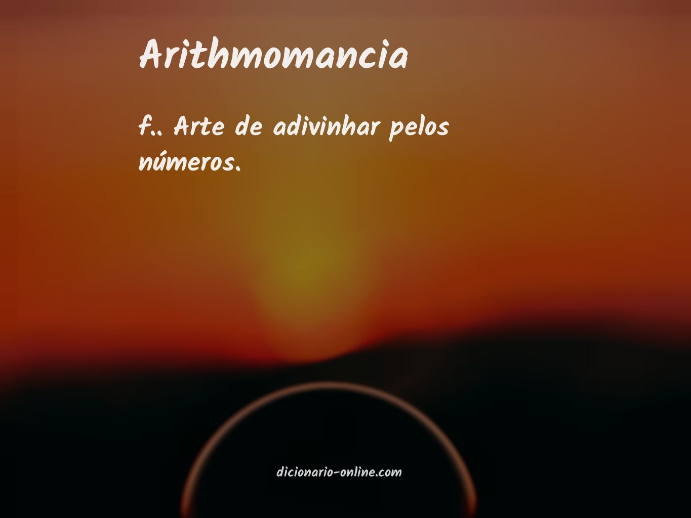 Significado de arithmomancia