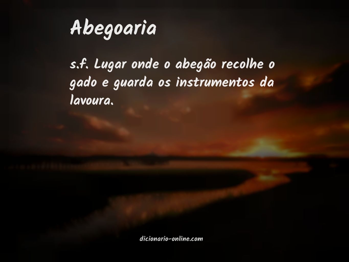 Significado de abegoaria