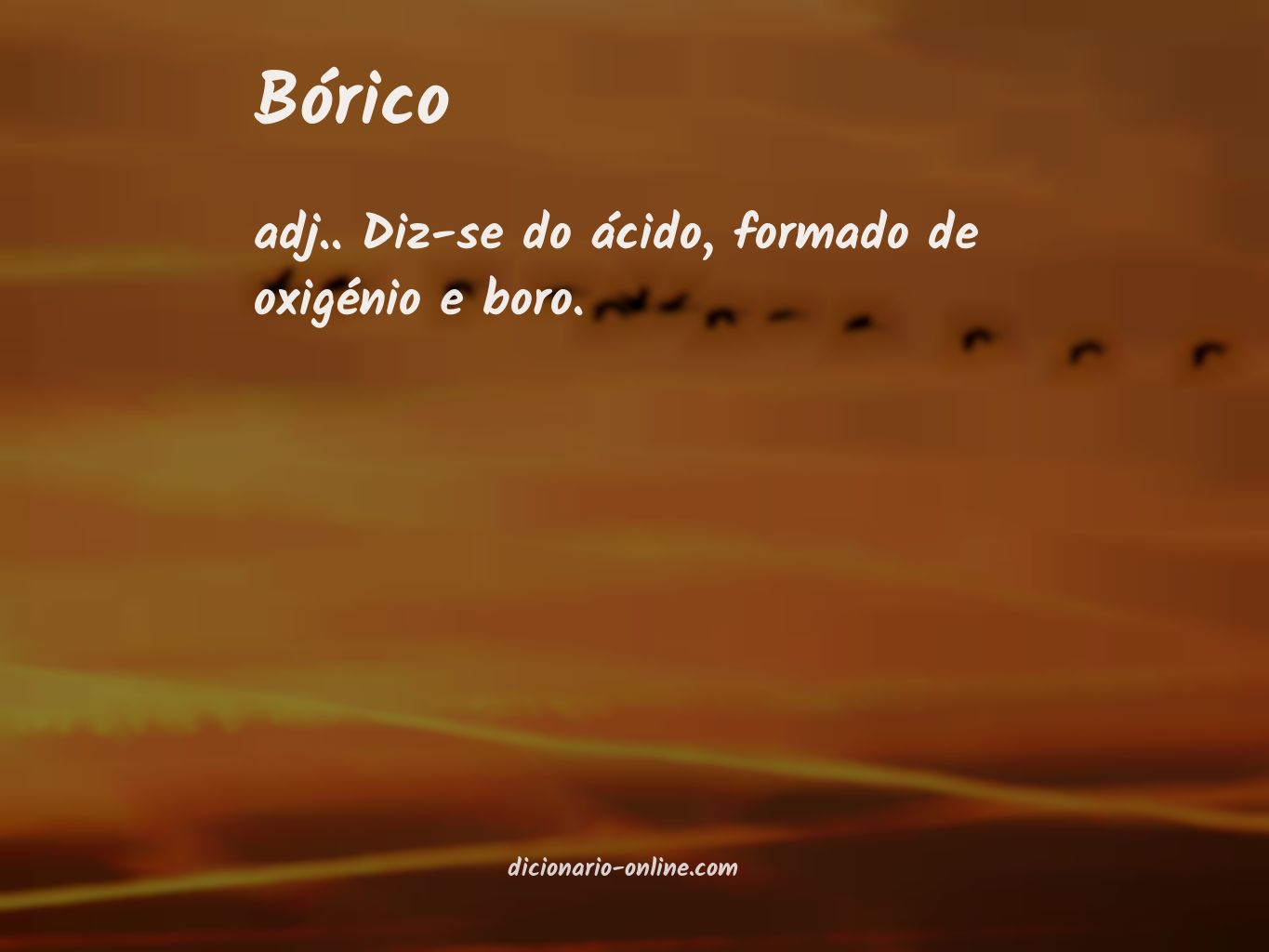 Significado de bórico