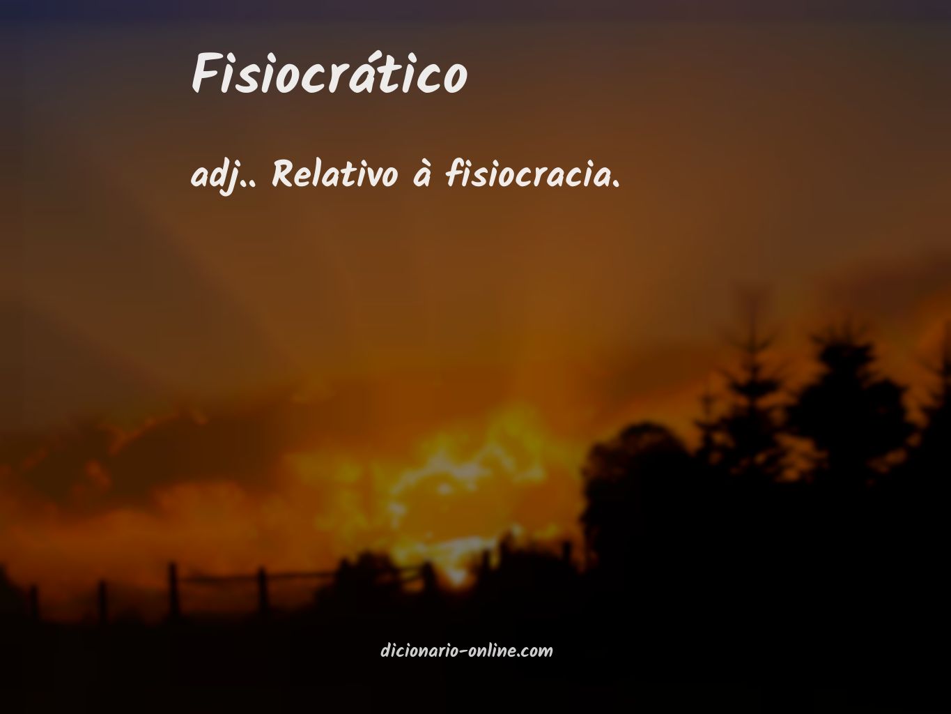 Significado de fisiocrático