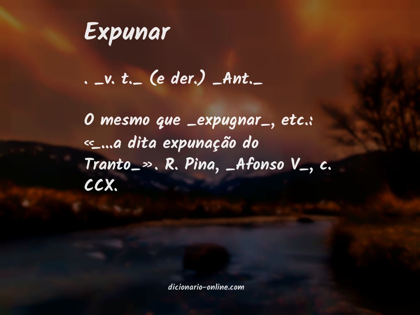 Significado de expunar