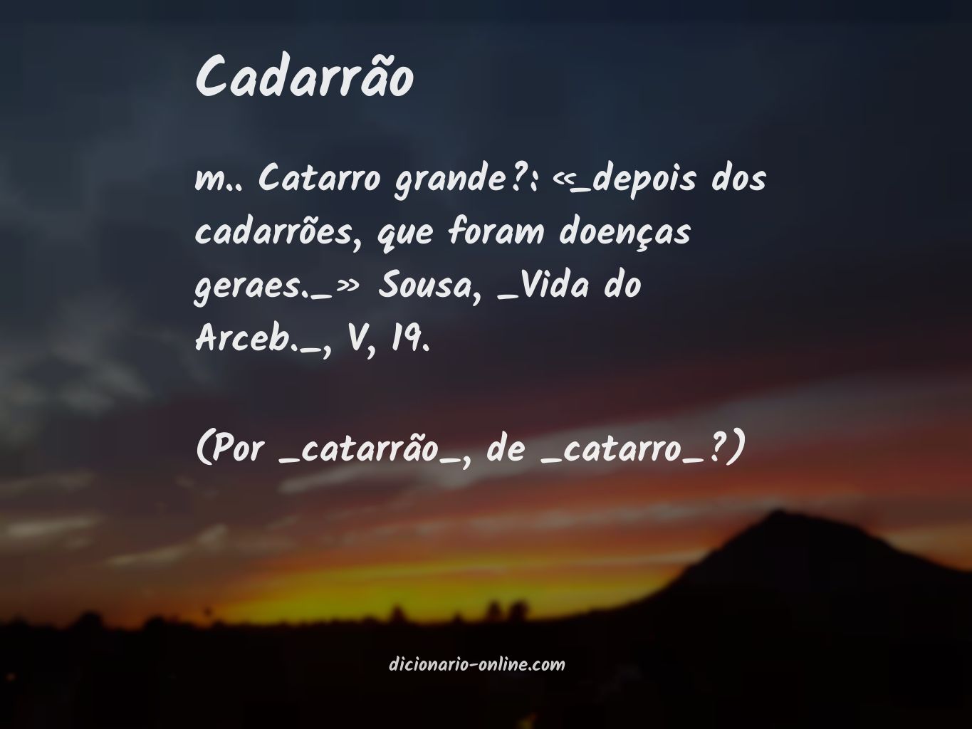 Significado de cadarrão