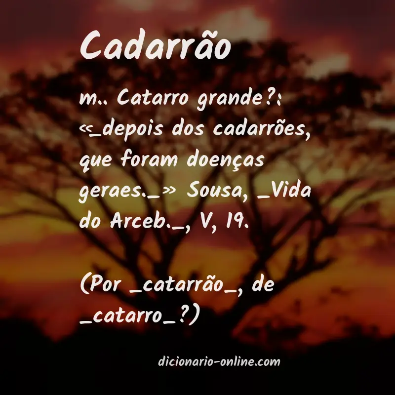 Significado de cadarrão
