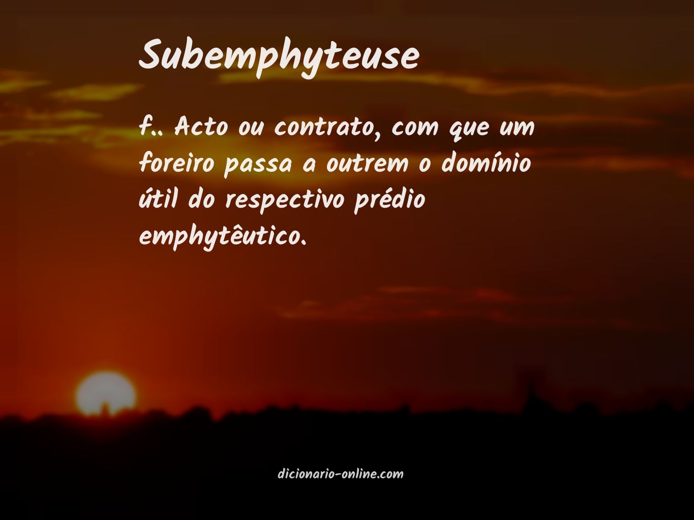 Significado de subemphyteuse