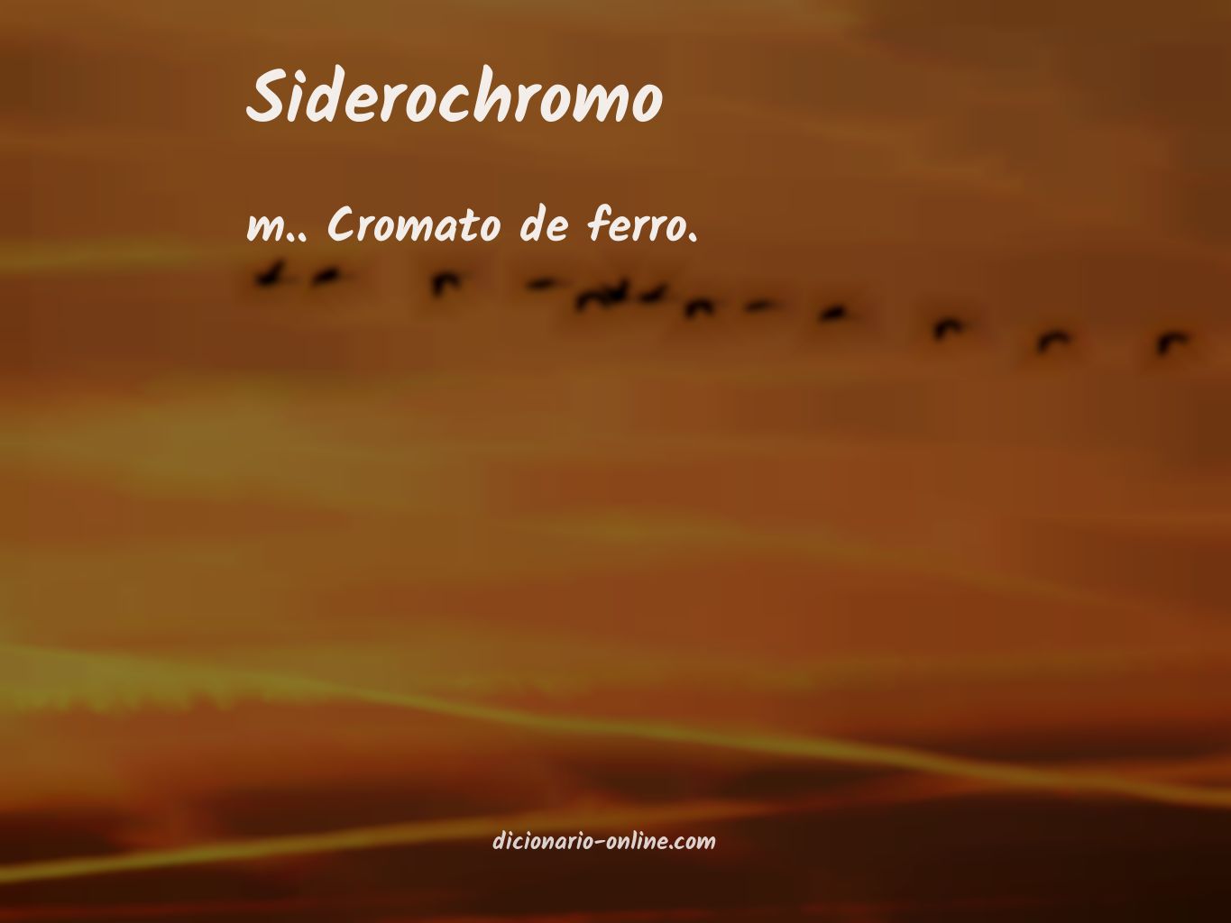 Significado de siderochromo