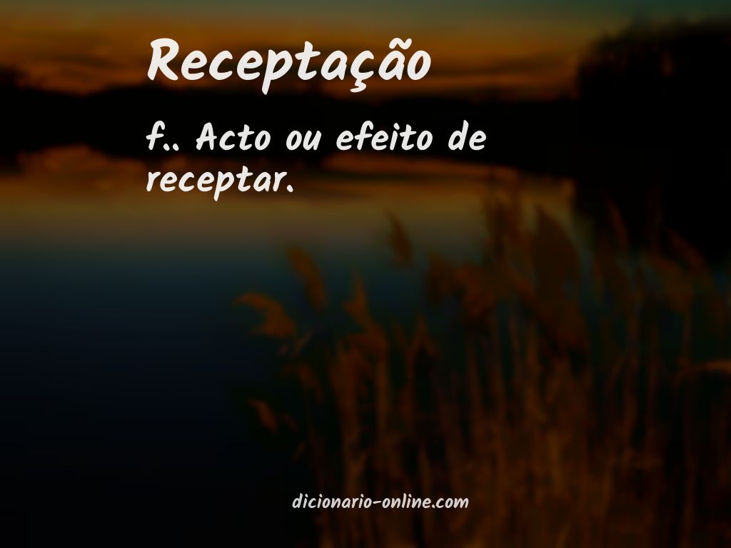 Significado de receptação