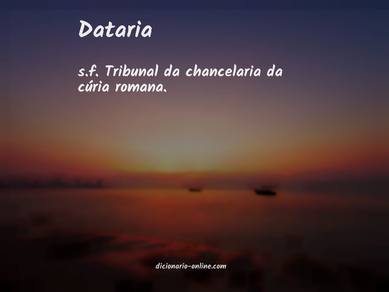 Significado de dataria