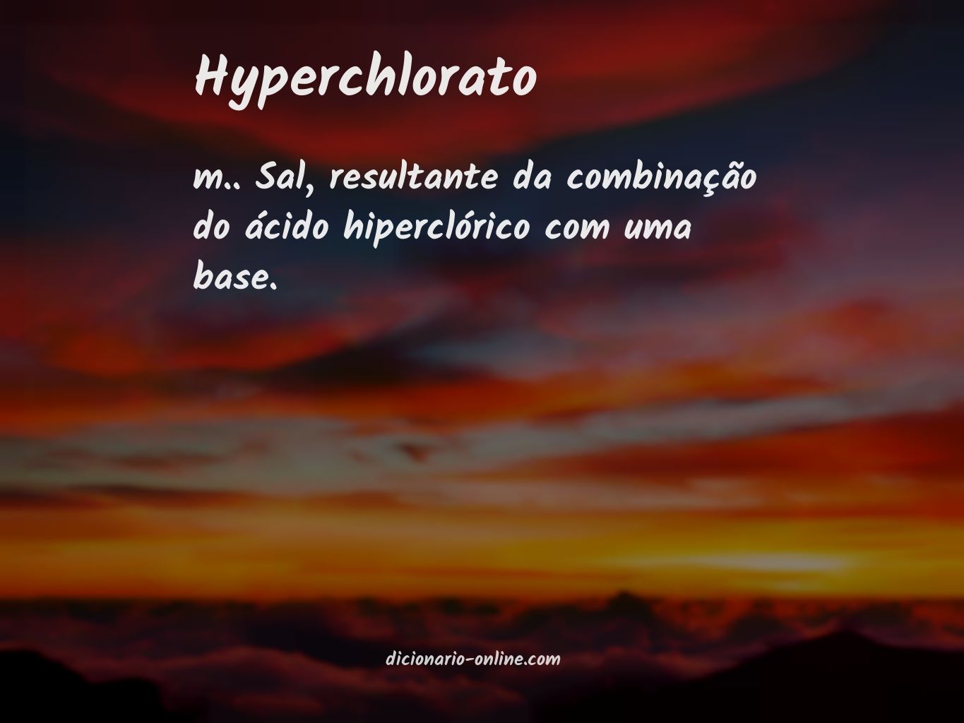 Significado de hyperchlorato