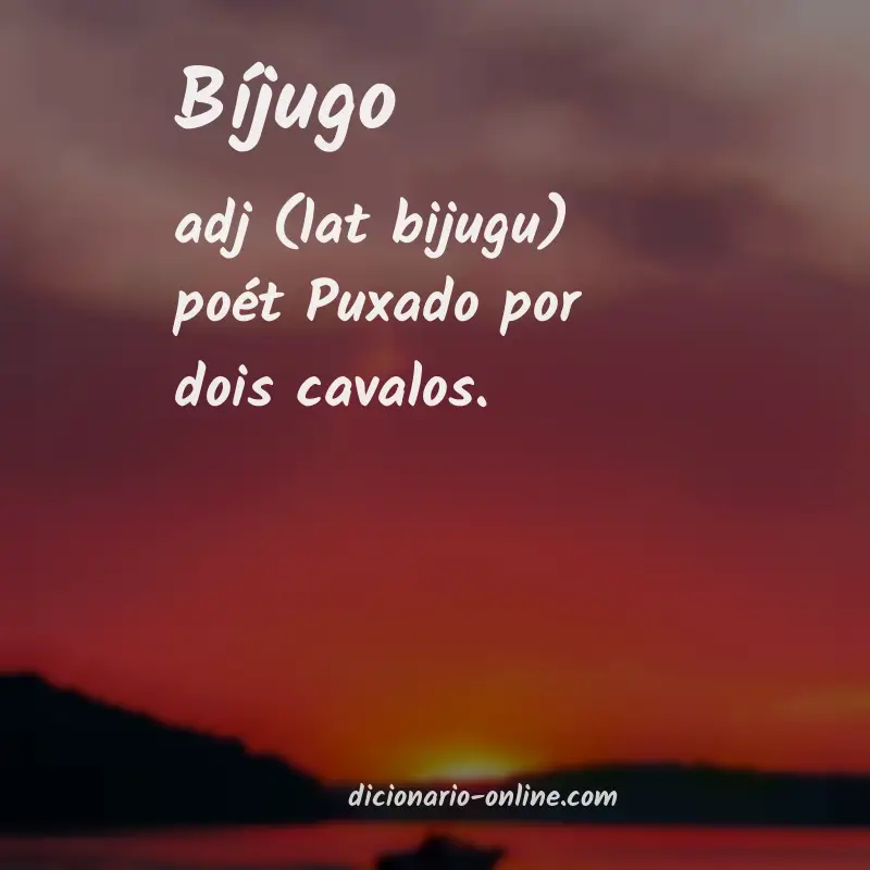 Significado de bíjugo