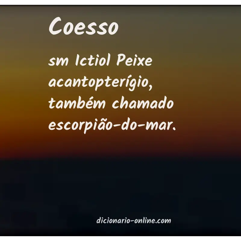 Significado de coesso