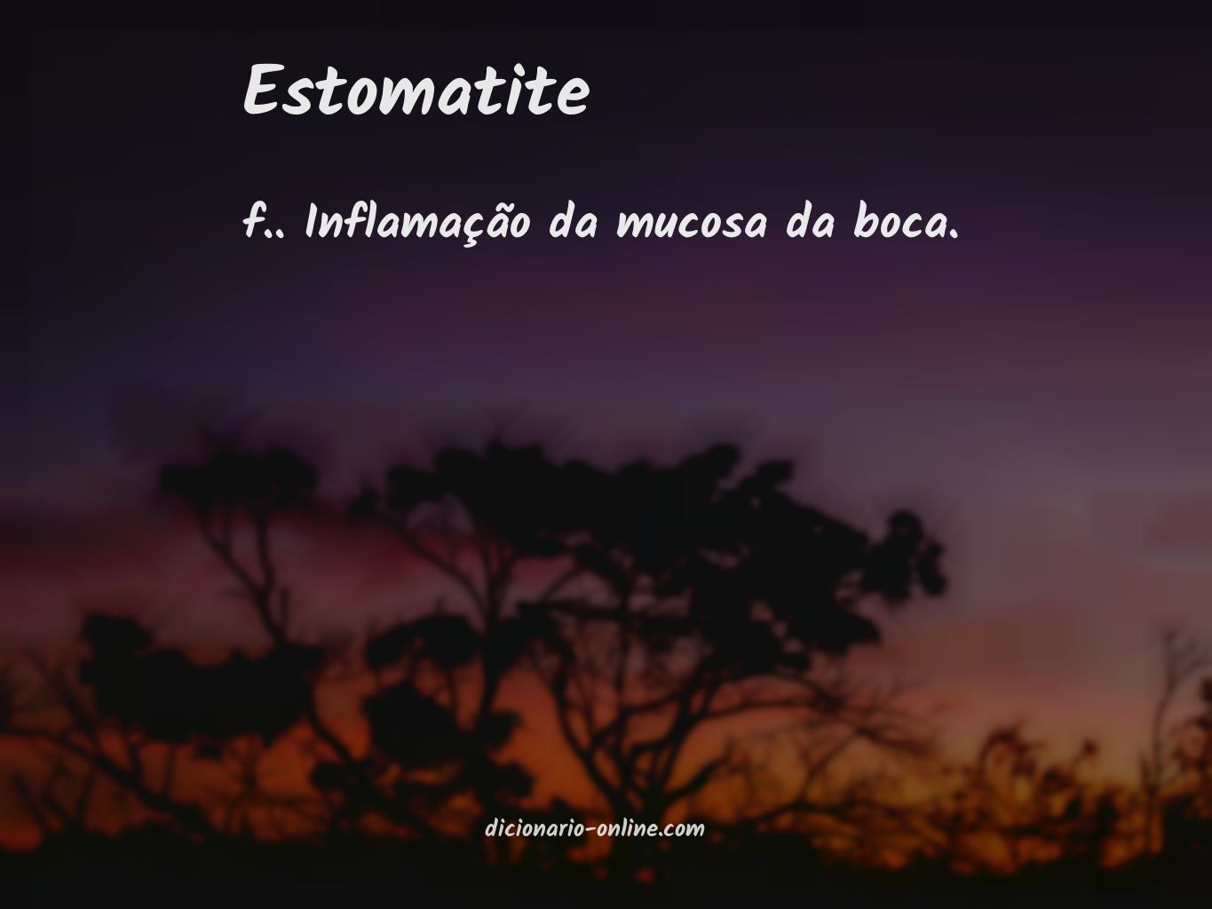 Significado de estomatite