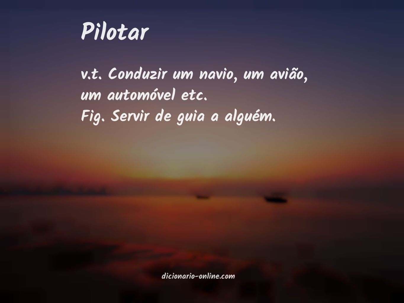 Significado de pilotar