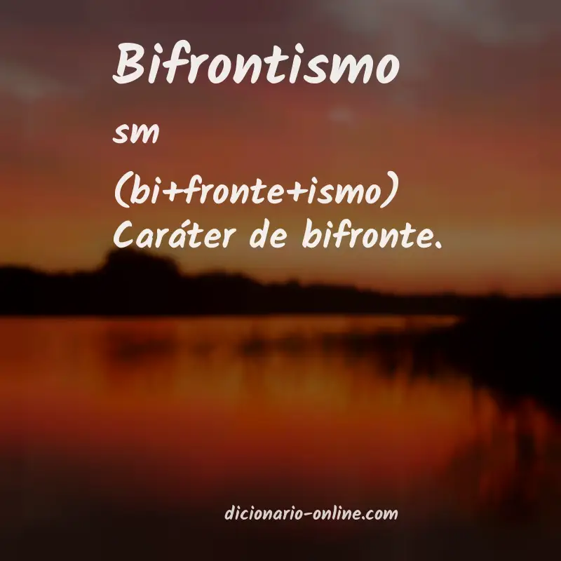 Significado de bifrontismo