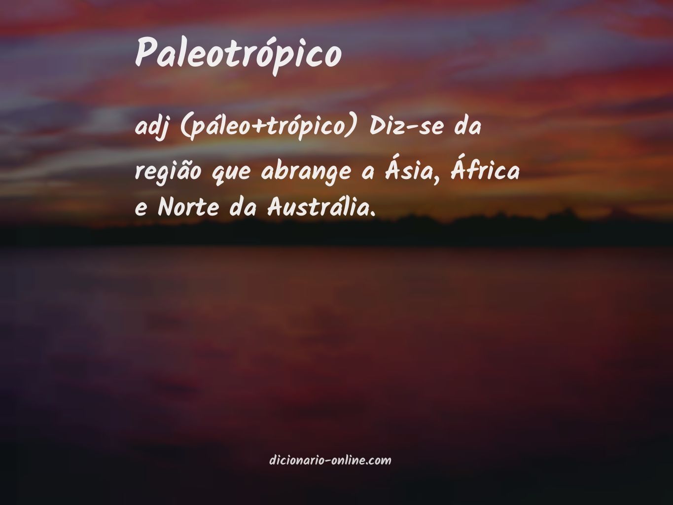 Significado de paleotrópico