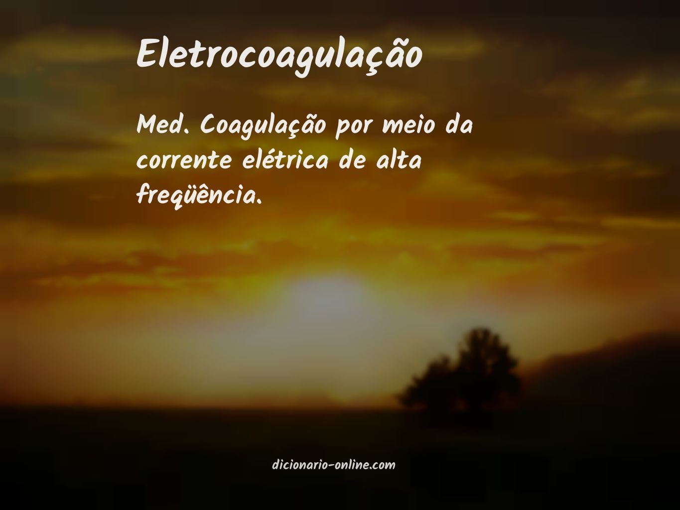 Significado de eletrocoagulação