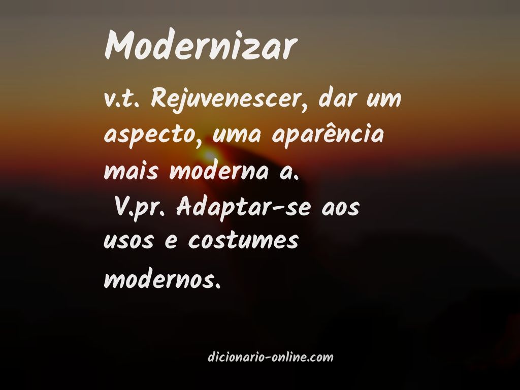 Significado de modernizar