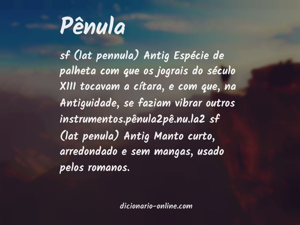 Significado de pênula