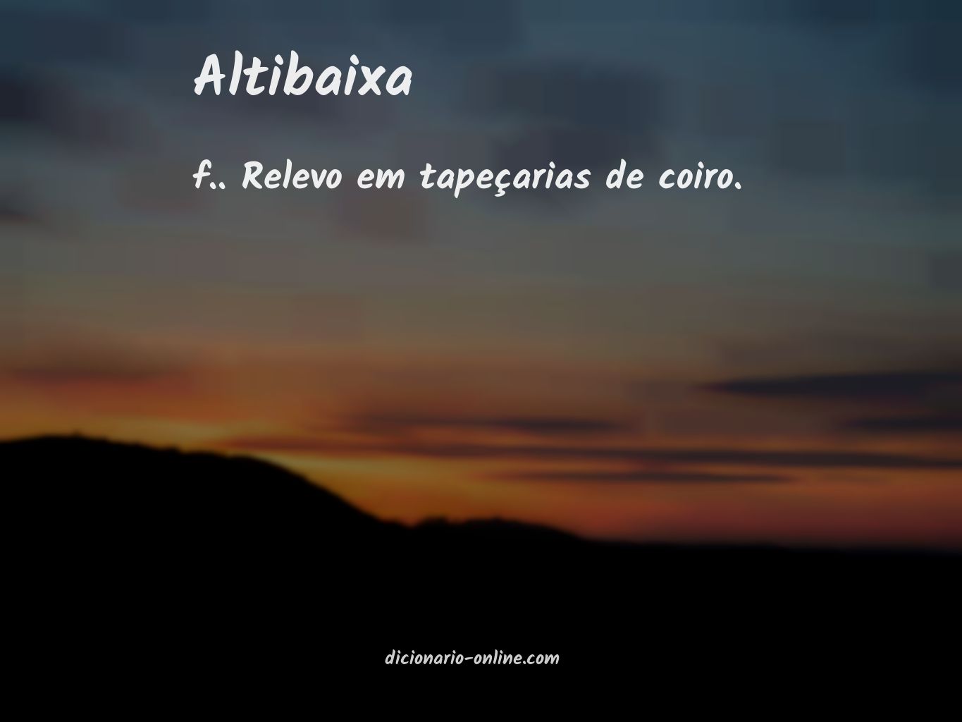 Significado de altibaixa