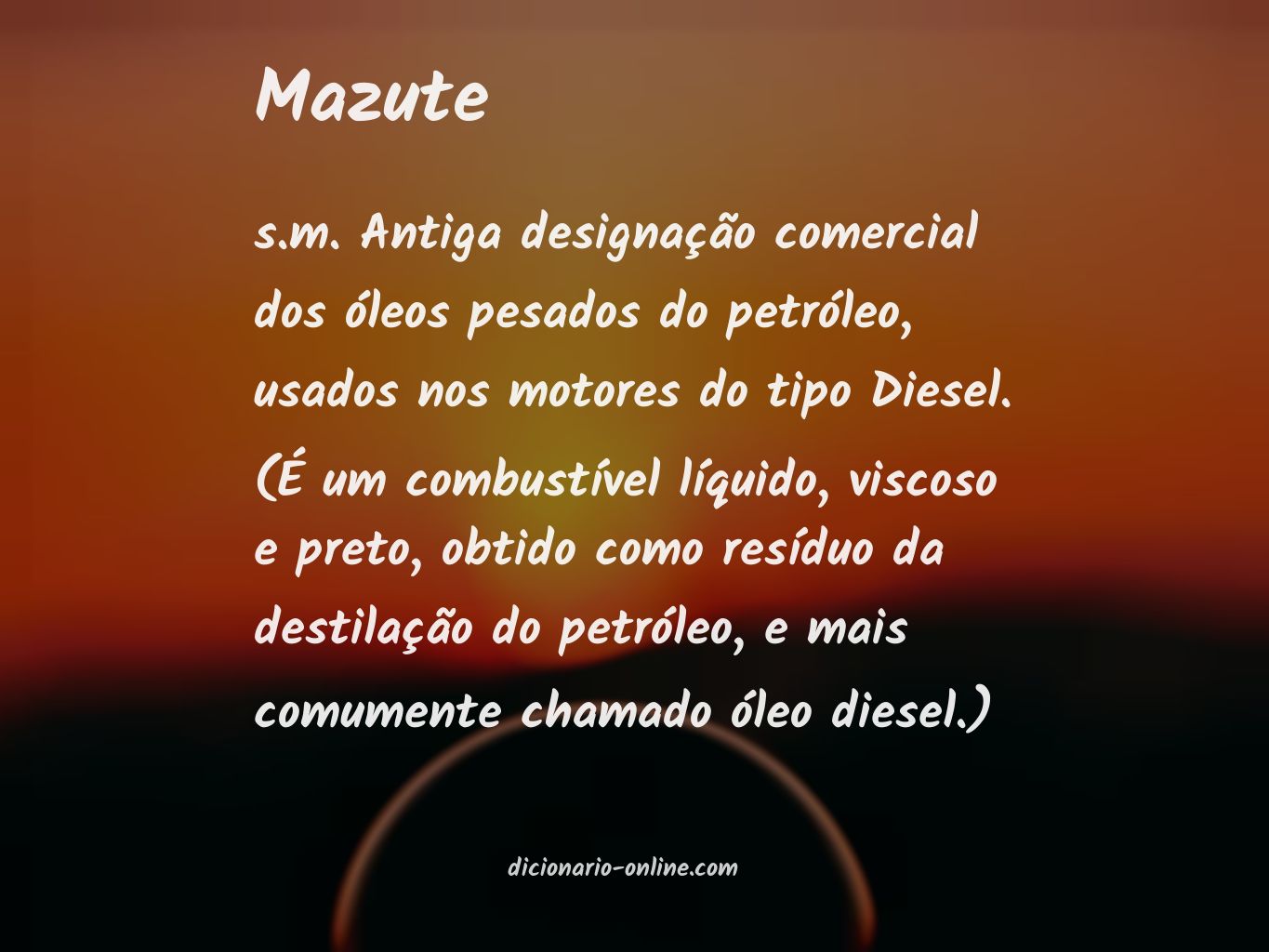 Significado de mazute