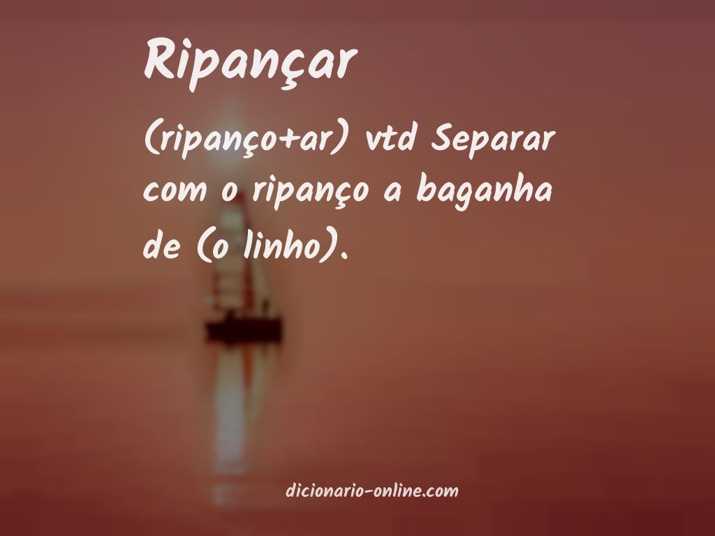 Significado de ripançar