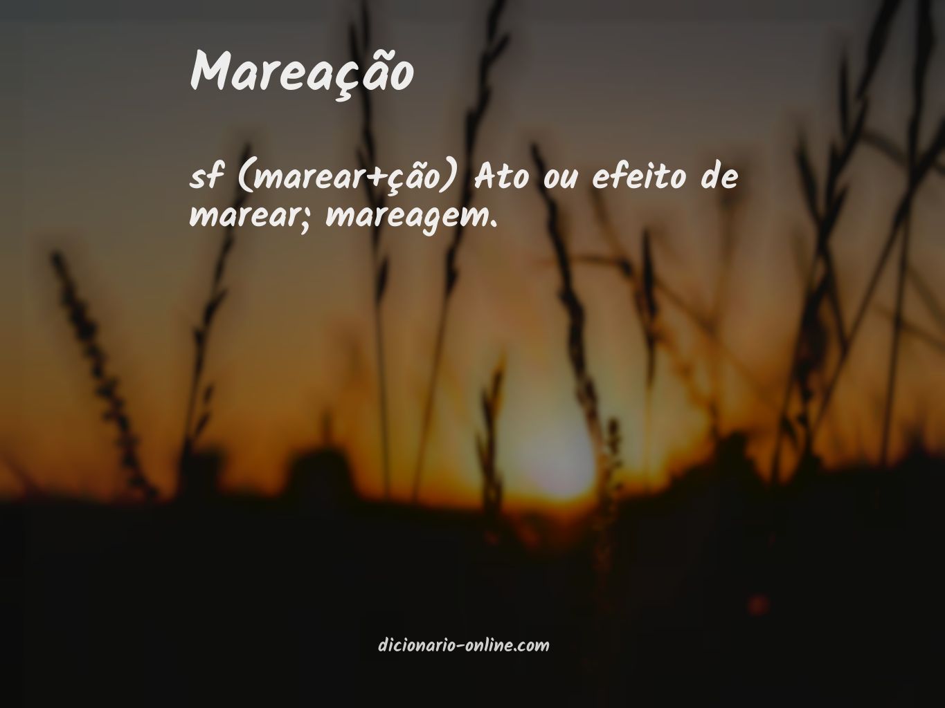 Significado de mareação